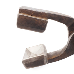 Antique Czech glass jewel prism hand press molding pliers tool