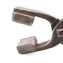 Antique Czech glass jewel prism hand press molding pliers tool