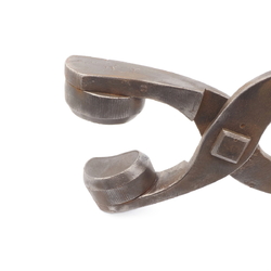 Antique Czech glass kidney shape stone hand press molding pliers tool