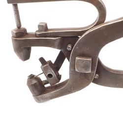 Antique Czech square dimi 6mm glass button hand press molding pliers tool