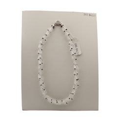 Vintage Czech 3 strand necklace clear hematite glass beads