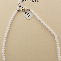 Vintage Czech necklace black white glass beads 