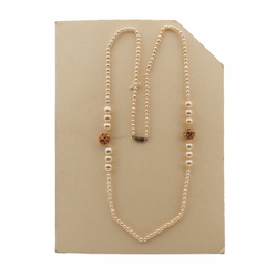 Vintage Czech necklace pearl glass beads rhinestone ball beads