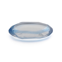 Czech antique blue bicolor oval glass rhinestone 30x22mm