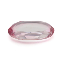 Czech antique pink bicolor oval glass rhinestone 30x22mm