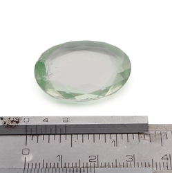 Czech antique green bicolor oval glass rhinestone 30x22mm