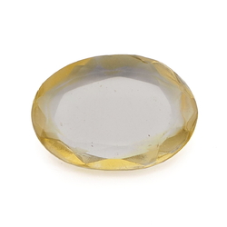 Czech antique citrine yellow bicolor oval glass rhinestone 30x22mm