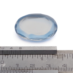 Czech antique blue bicolor oval glass rhinestone 30x22mm
