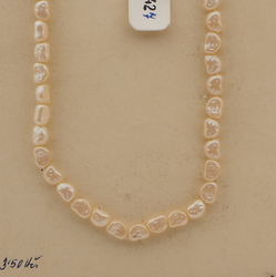 Vintage Czech necklace pearl dimple glass beads