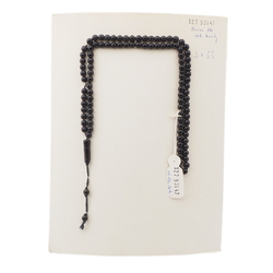 Vintage Czech black 99 glass bead prayer bead strand Muslim Islamic 