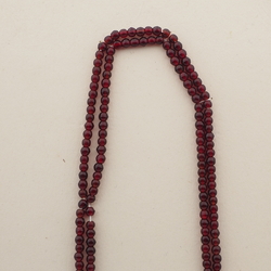 Vintage Czech necklace element black glass beads 30"