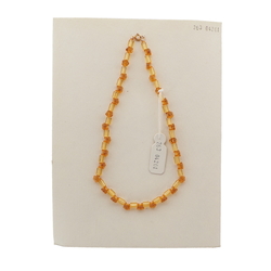 Vintage Czech necklace topaz pentagon flower glass beads