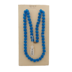 Vintage Czech necklace blue chalcedony opaline glass beads 