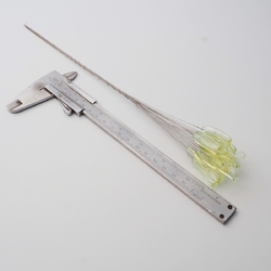 Czech lampwork uranium glass flower petal leaf headpin bead (1 bead)