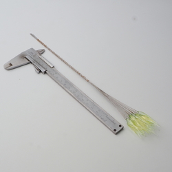 Czech lampwork uranium glass spear flower part headpin bead (1 bead)