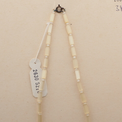 Vintage Czech necklace satin atlas topaz glass beads 
