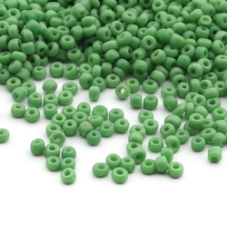 Czech Seed Glass Beads Green Bronze Cut Tubes 2x4.2mm Vintage 1 hank with .61mm hole