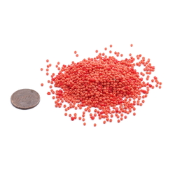Lot (1500) vintage 1930's Czech coral rondelle red bugle micro glass seed beads 1-2mm