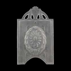 Antique Czech Art Nouveau frost glass lantern chandelier panel