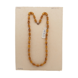 Vintage Czech necklace mustard marble glass beads 
