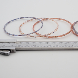 Lot (5) antique Czech filigree spiral gilt lampwork fine glass bangles