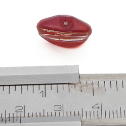 Vintage Czech Deco dragons breath pink moonglow glass button 15mm