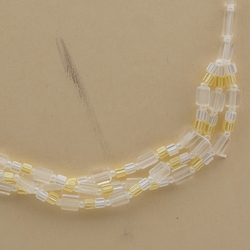 Vintage Czech 1 to 3 strand necklace clear yellow glass beads