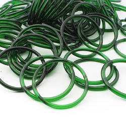Lot (87) antique Czech Emerald green glass bangles hoops rings