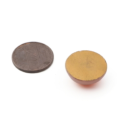 Czech vintage foiled pink opaline round glass cabochon 18mm