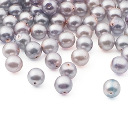 Lot (144) vintage Czech round pearl coated glass beads 8mm