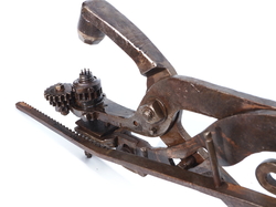 Antique Czech glass screw bottle top hand press molding pliers tool