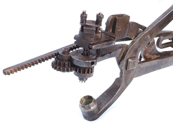 Antique Czech glass screw bottle top hand press molding pliers tool