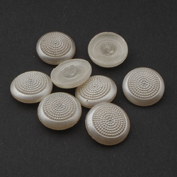 Lot (8) Czech Vintage pearl glass buttons 22mm 