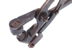 Antique Czech octagon chandelier prism connector bead hand press molding pliers tool