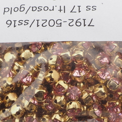 Rosa Gold sew on glue soldering Navettes 4 mm SS 17 wholesale lot 1440 faceted rhinestones Preciosa fancy stones