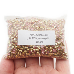 Rosa Gold sew on glue soldering Navettes 4 mm SS 17 wholesale lot 1440 faceted rhinestones Preciosa fancy stones