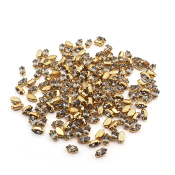 Black Diamond glue soldering Navettes 8 x 4 mm lot 182 pcs vintage faceted rhinestones Preciosa fancy chaton stones