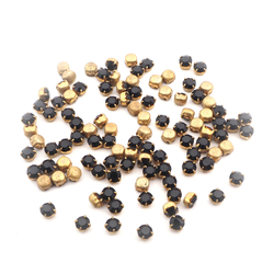 Black glue soldering round Montee 4,5 mm SS 21 wholesale lot 104 pcs vintage faceted rhinestones Preciosa fancy chaton stones