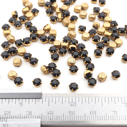 Black glue soldering round Montee 4,5 mm SS 21 wholesale lot 104 pcs vintage faceted rhinestones Preciosa fancy chaton stones