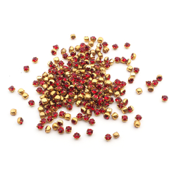 Siam Red glue soldering round Montee 3,8 mm SS 15,5 wholesale lot 244 pcs vintage faceted rhinestones Preciosa fancy chaton stones