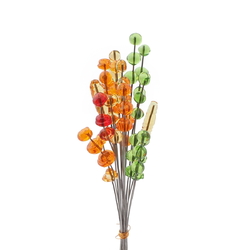 Lot (20) Czech lampwork glass flower part stamen stigma headpin beads