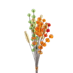 Lot (20) Czech lampwork glass flower part stamen stigma headpin beads