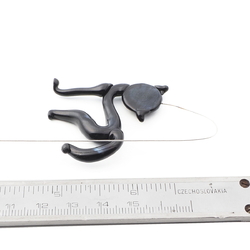 Czech lampwork glass bead black cat headpin stem earring pendant