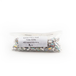 Preciosa AB Topaz sew on silver plate Navettes 10x5 mm 144 pcs marquise faceted rhinestones