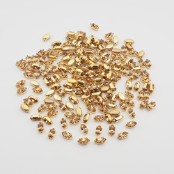 Light Topaz Peach glue soldering round Navette 8x4 mm lot 184 pcs vintage faceted rhinestones Preciosa fancy chaton stones