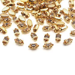 Light Topaz Peach glue soldering round Navette 8x4 mm lot 184 pcs vintage faceted rhinestones Preciosa fancy chaton stones