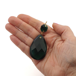 Teardrop Emerald Green glass Chandelier lamp pendant prism 50 mm Czech chandelier supply