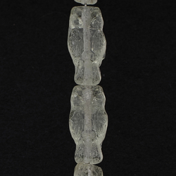 Realistic owl animal uranium glass drop beads 18mm lot of 30