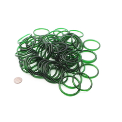 Lot (72) antique Czech Emerald green glass bangles hoops rings 2"