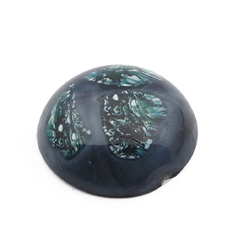 Czech vintage lampwork millefiori marble violet satin glass cabochon 22mm